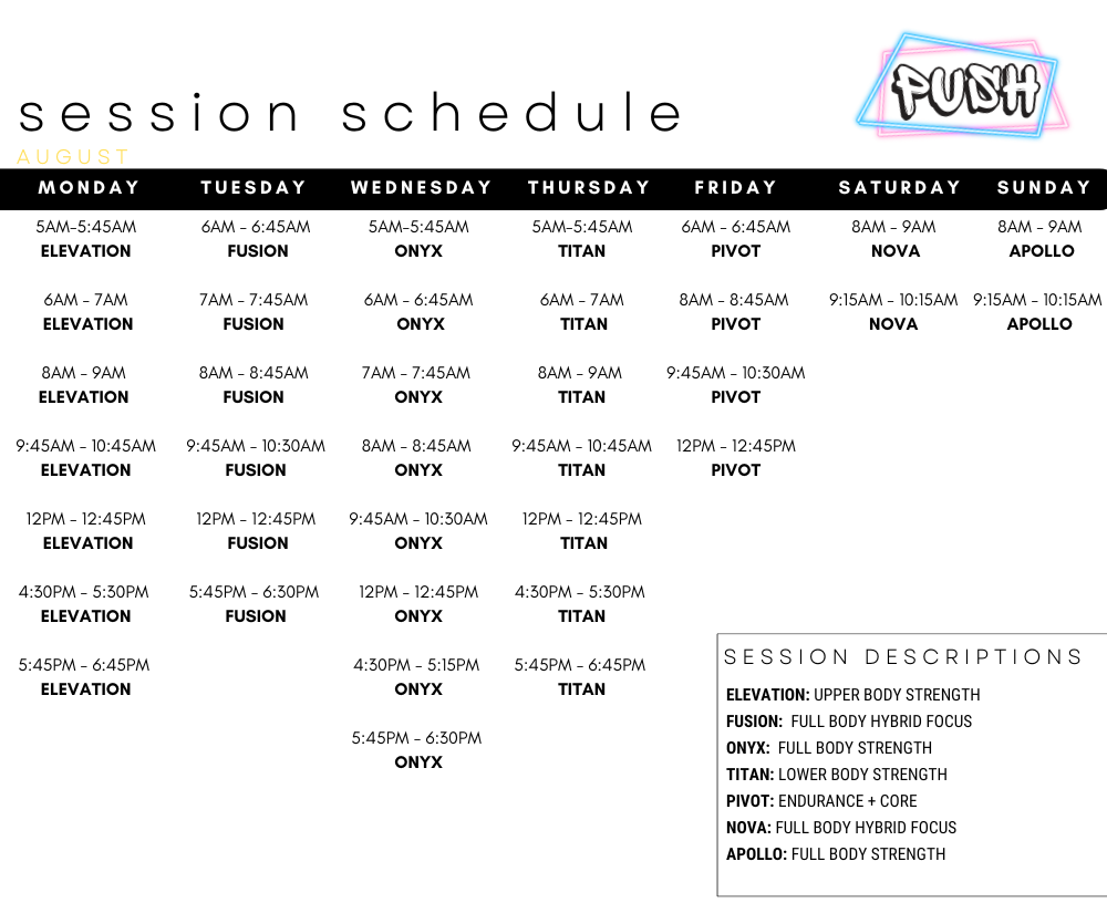 The PUSH Schedule